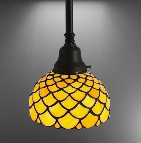 Vintage Amber Pendant Ceiling Light